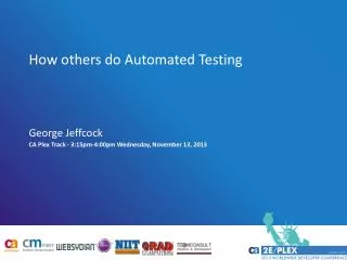 How others do Automated Testing