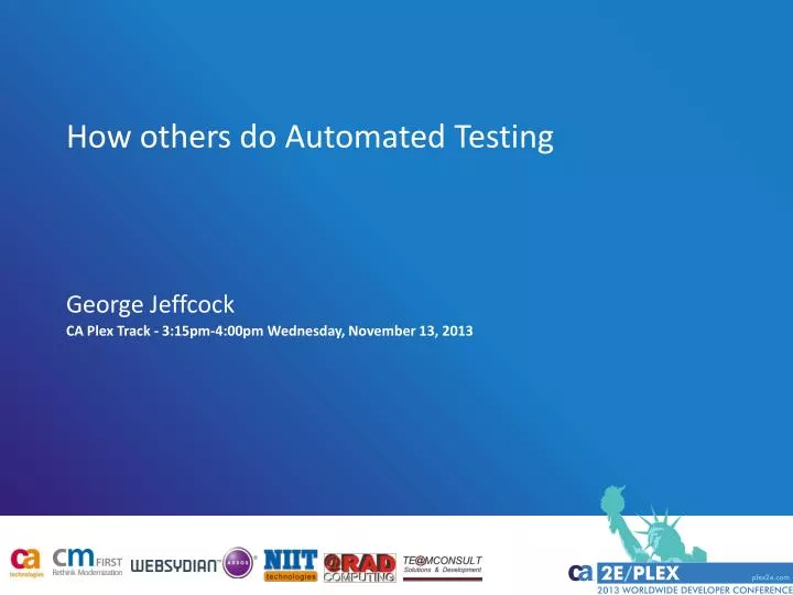 how others do automated testing