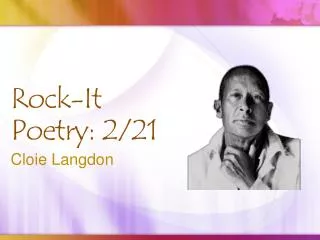 Rock-It Poetry: 2/21