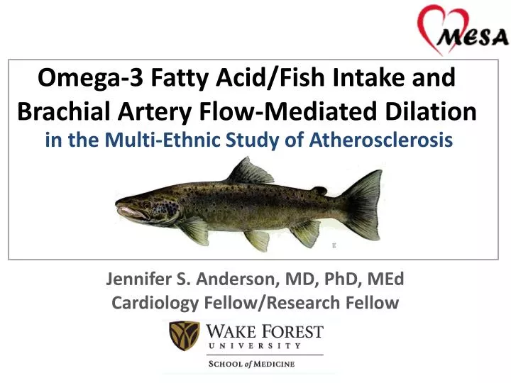 omega 3 fatty acid fish intake and brachial artery flow mediated dilation