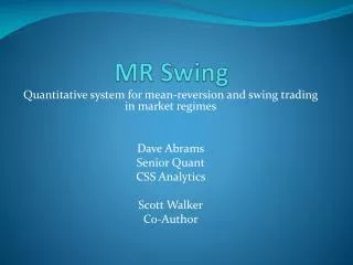 MR Swing