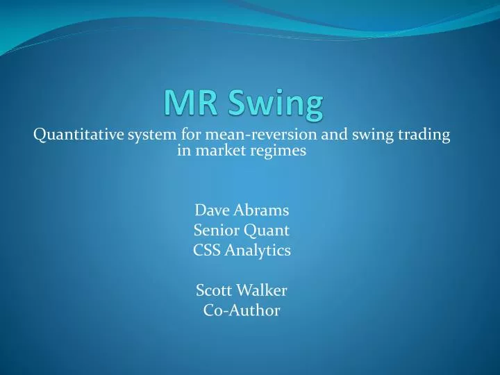 mr swing