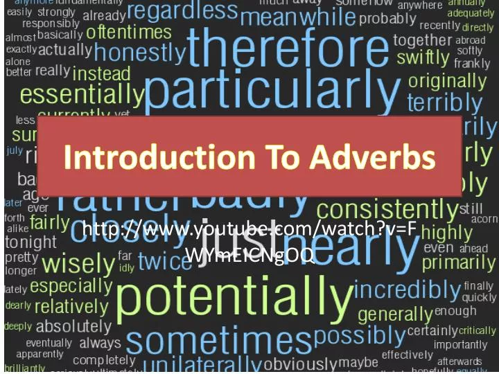 introduction to adverbs