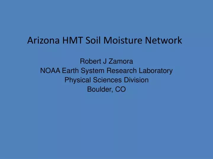 arizona hmt soil moisture network