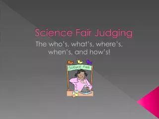 Science Fair Judging