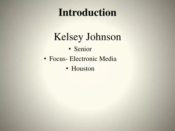 introduction kelsey johnson