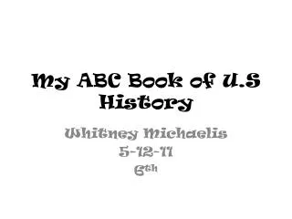 My ABC Book of U.S History