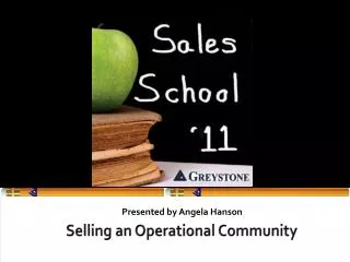 Selling an Operational Community