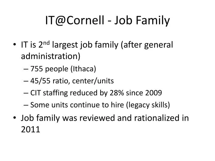 it@cornell job family