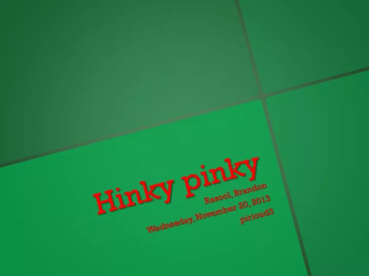 hinky pinky