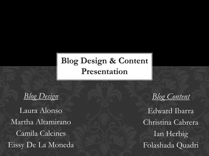 b log d esign content presentation