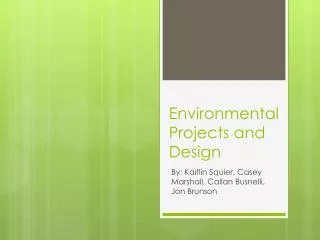 Environmental Projects and Design