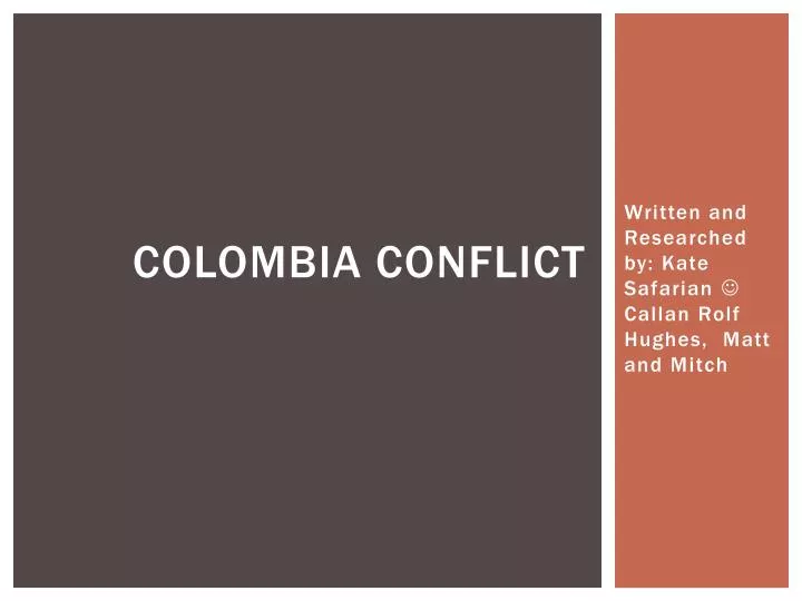 colombia conflict