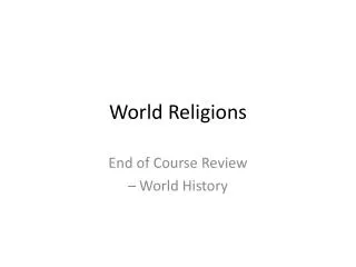 World Religions