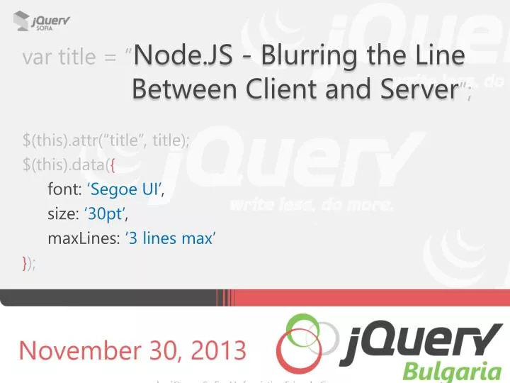 var title node js blurring the line between client and server