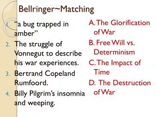 Bellringer~Matching