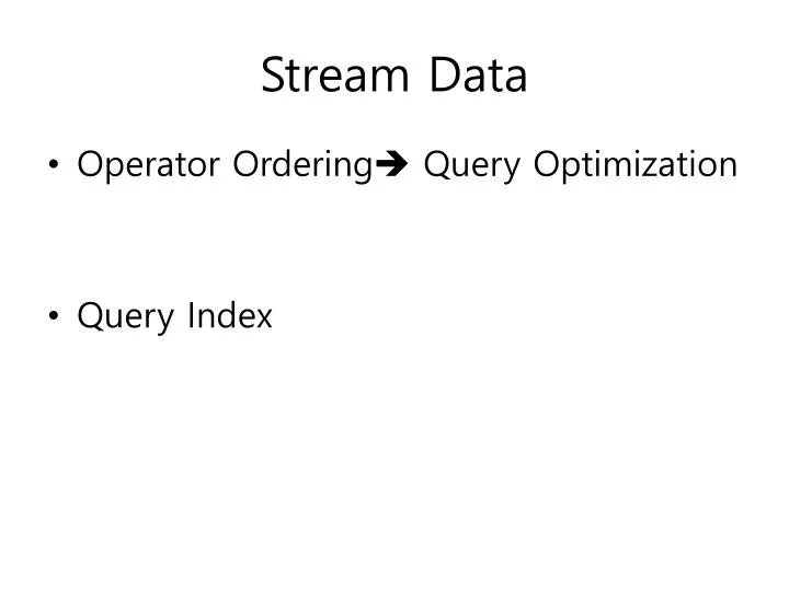 stream data