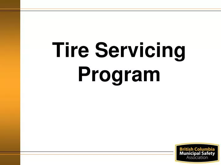 tire servicing program