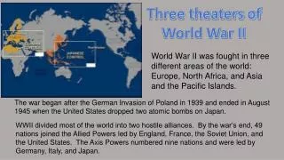 Three theaters of World War II