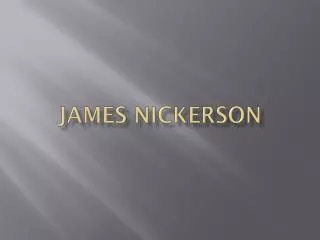 James nickerson