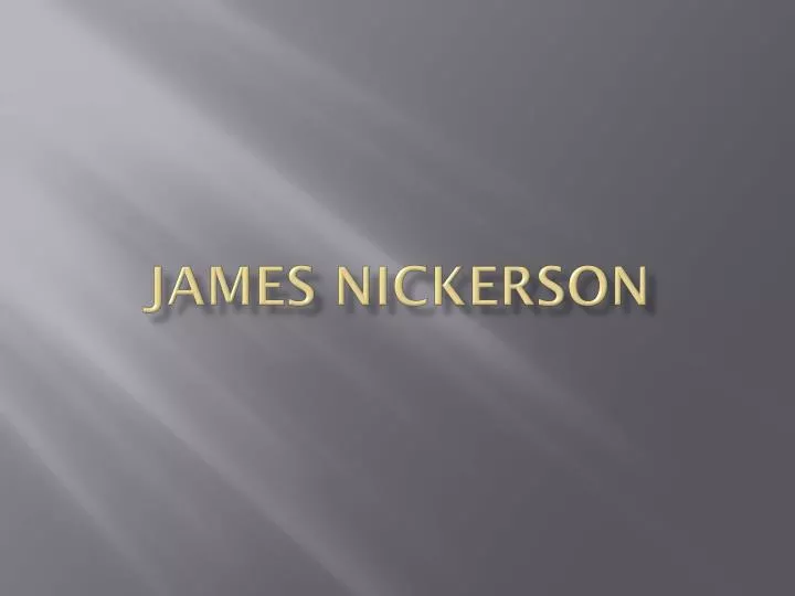 james nickerson