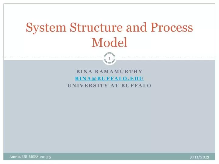 system structure and process model