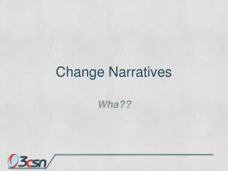 Change Narratives