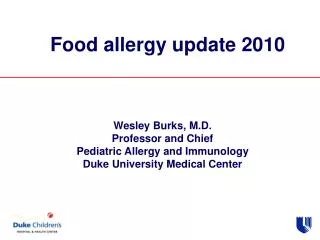 Food allergy update 2010