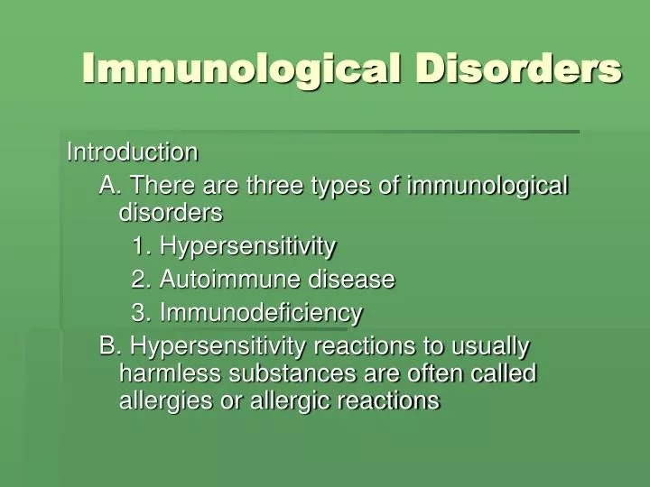 immunological disorders