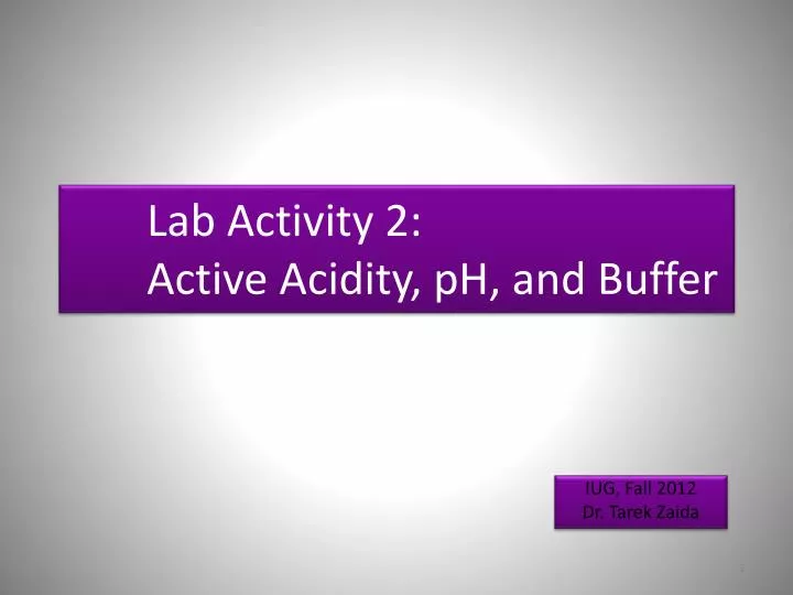 lab activity 2 active acidity ph and buffer