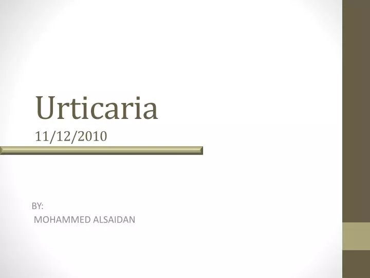 urticaria 11 12 2010