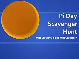 Pi Day Scavenger Hunt