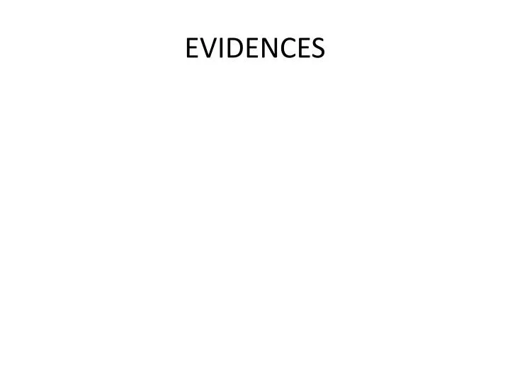 evidences