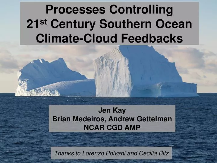 processes controlling 21 st century southern ocean climate cloud feedbacks