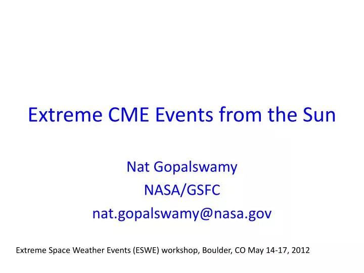 extreme cme events from the sun