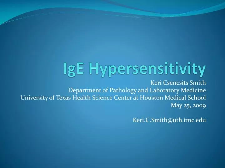 ige hypersensitivity