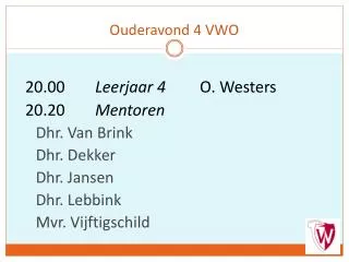 ouderavond 4 vwo