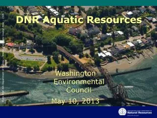 Washington Environmental Council May 10, 2013