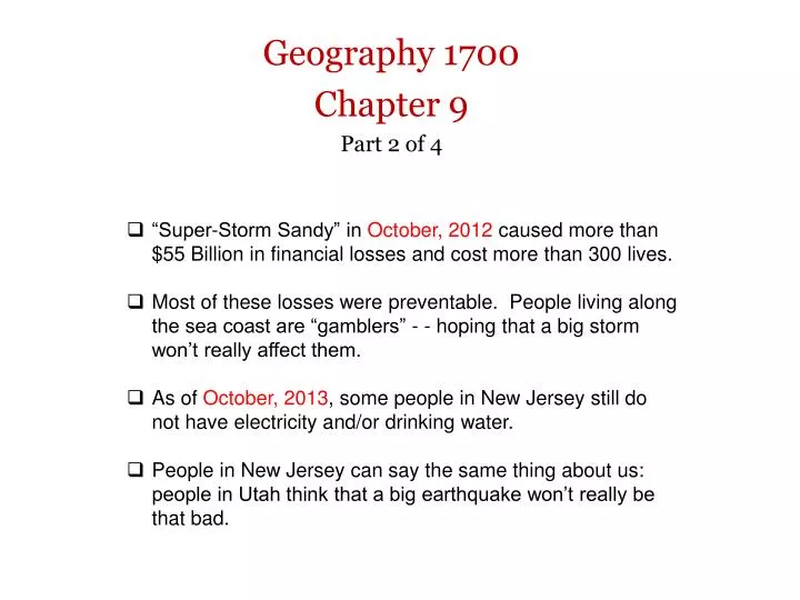 geography 1700 chapter 9 part 2 of 4