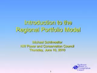 Introduction to the Regional Portfolio Model