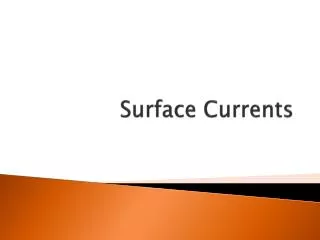 Surface Currents