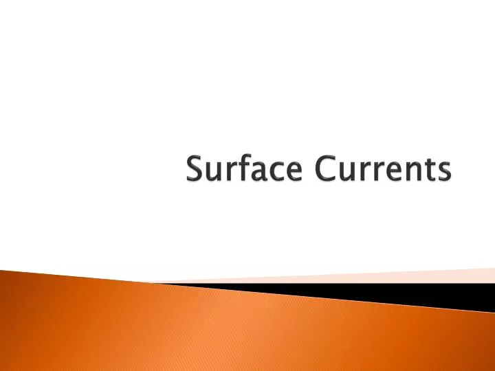 surface currents