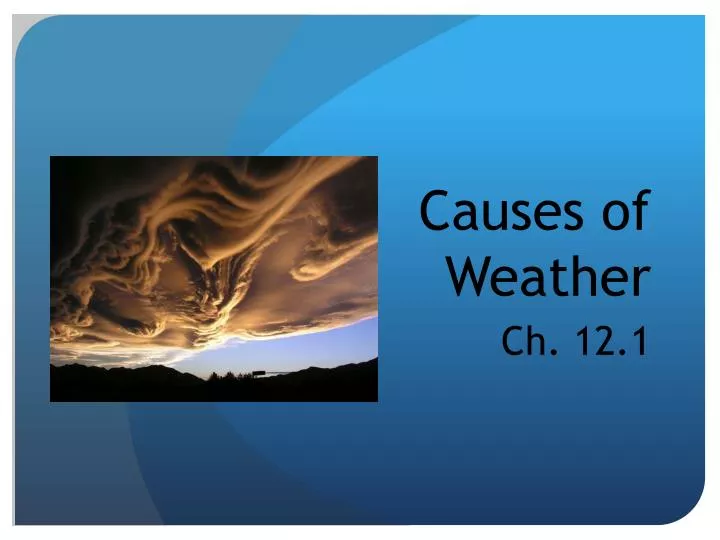 causes of weather
