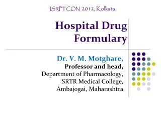 Hospital Drug Formulary