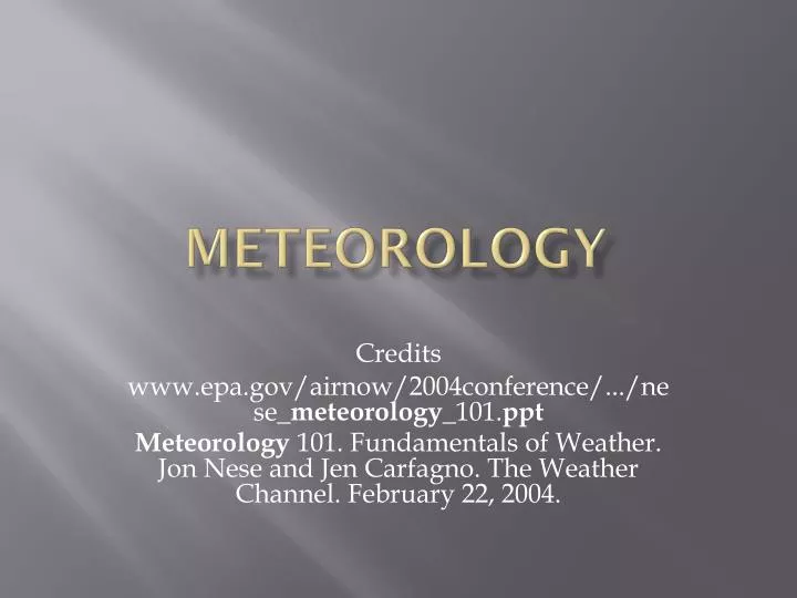 meteorology