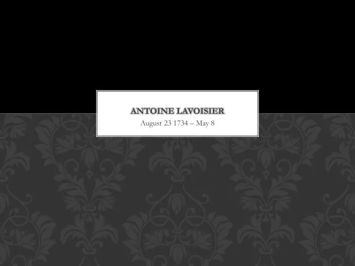 antoine lavoisier