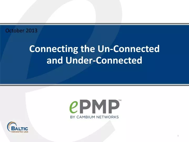connecting the un connected and under connected