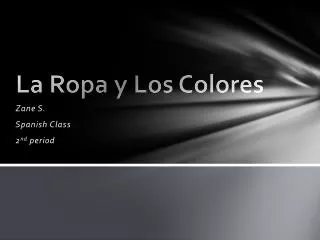 la ropa y los colores