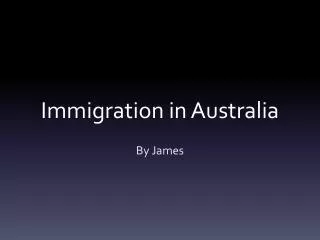 Immigration in Australia