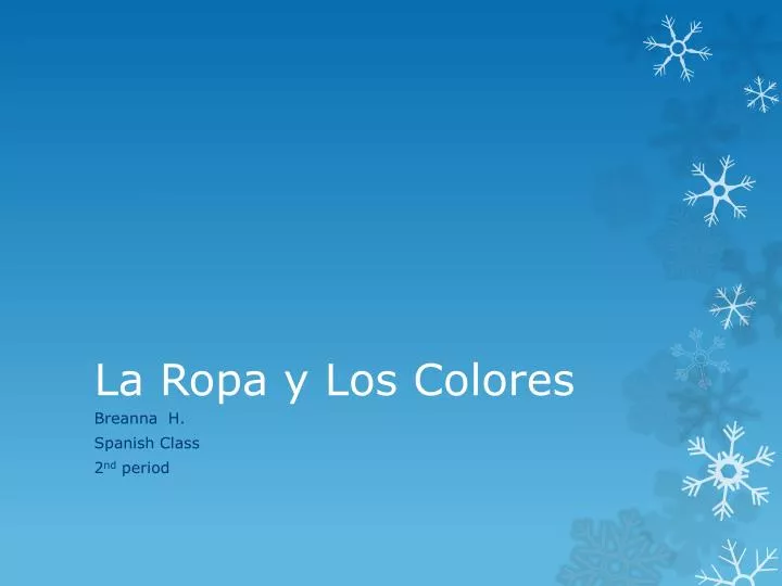 la ropa y los colores